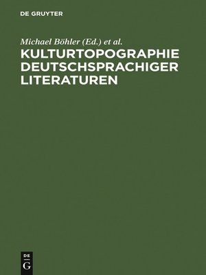 cover image of Kulturtopographie deutschsprachiger Literaturen